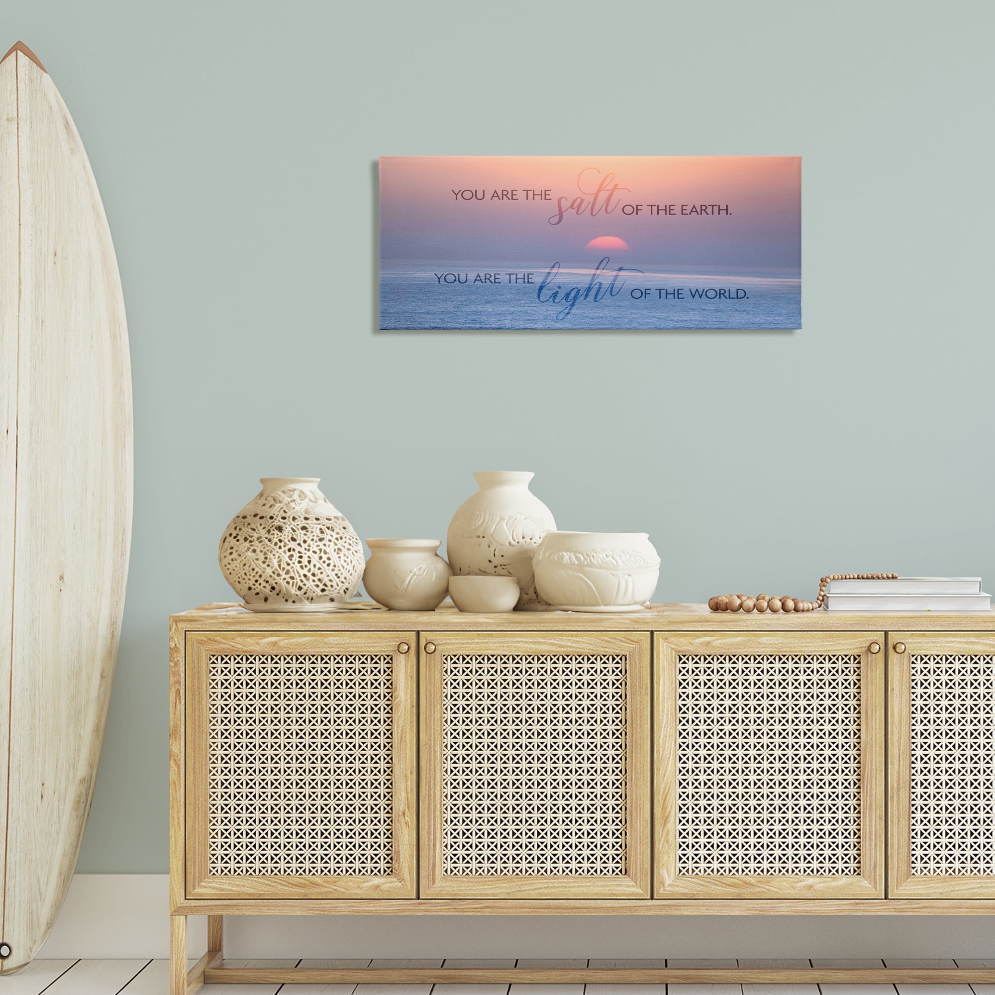 Stupell Industries Light Of The World Landscape Painting Gallery Wrapped Canvas Art Print Wall Art, 40 x 17