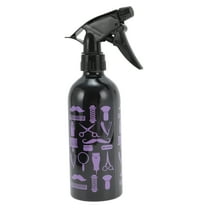 Unique Bargains 1 Pc Refillable Spray Bottles Comb Pattern Hair Spray Bottles for Hair 500ml Black Purple