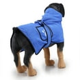 thumbnail image 4 of Hooded Pet Towel Bathrobe, Multipurpose Quick Drying Machine Washable Dog Towel Blue With Hand Pockets For Bathing XS,S,M,L,XL, 4 of 8