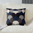 thumbnail image 2 of Geometric Square Cushion Covers Set of 2 Geometry Blue Grey Black Reversible Throw Pillow Covers For Living Room Bedroom Decor Modern Art Pillow Covers Home Decor Luxury Abstract Art 20 x 20-Inch, 2 of 6