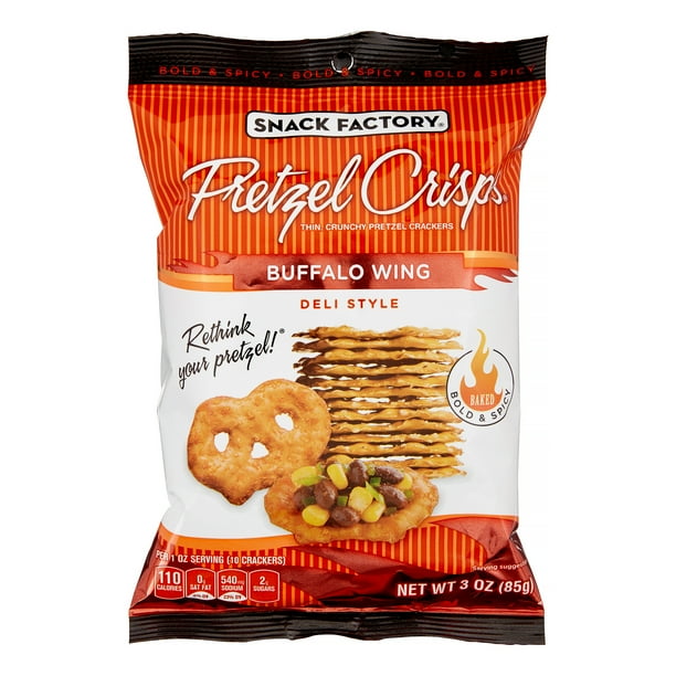 Pretzel Crisps, Buffalo Wing, 3 Oz, 6 Ct