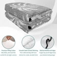 thumbnail image 4 of Quilts Twin Size Bedding Set, Grey Palm Tree Lightweight Quilted Comforter, Summer Botanical Tropical Tree Soft Reversible Bedspread Coverlet with Pillow Covers for All Season, 68" x 86", 4 of 9