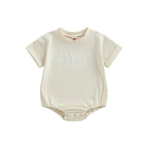 Bagilaanoe Newborn Baby Boy Rompers Letters Print Short Sleeve Bodysuits 3M 6M 12M 18M 24M Infant Casual One Piece Short Jumpsuit