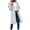 White, variant on Staron Women's Long Hooded Waterproof Raincoat Lightweight Windproof Outdoor Travel Jacket with Pockets Adjustable Cuffs Casual Spring Fall Winter Coat Black XXL