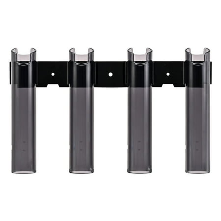 4 Tubes Fishing Rod Holder Wall Mounted Garage Fits Spinner Or Casting Rods