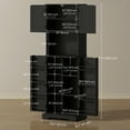thumbnail image 3 of HOMCOM 71.5" Tall Pantry Cabinet, Kitchen Cupboard with Spice Racks, Black, 3 of 10