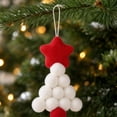 thumbnail image 5 of Leodye 1PCS Star Shaped Christmas Tree Ornaments Mini Ball Hangable Pendants for Holiday Window Home Wreath and Christmas Tree Atmosphere Decoration -4.5x2.5in, 5 of 7