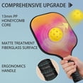 thumbnail image 2 of Pickleball Paddles Set Of 2, Fiberglass Surface, Fluid Smoke Aurora Art Style, 4 Balls & Bag, 2 of 5