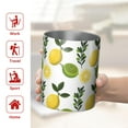 thumbnail image 5 of 12oz Coffee Tumblers Yellow Lemon Fruits White Pattern Stainless Steel Vacuum Insulated Travel Tumbler Coffee Cups Mug with Lid and Straw with Cleaning Brush for Cold & Hot Drinks, 5 of 5