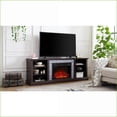 thumbnail image 2 of TV Furniture | Traditional Cherry Entertainment Stand with Fireplace, Storage | Fits 75” TV | MDF | TV Size Ranges 70-79 inches, 2 of 13