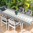 thumbnail image 2 of Black White Boho Table Cloths for 8 Foot Rectangle Tables, Vintage Ethnic Tribe Abstract Art Retro Patio Waterproof Elastic Fitted Tablecloths, Washable Rectangular Table Cover for Camping, 2 of 8