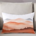 thumbnail image 3 of Orange Grey Mountains Throw Pillow Cover 20 x 26 Inch Decorative Pillow Cover Modern Geometric Forest Trees Lumbar Pillowcase Seasonal Rectangle Cushion Case for Couch Sofa Bed Living Room, 3 of 7