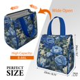 thumbnail image 3 of Pioneer Flower Floral Print Pattern Insulated Lunch Bag for Women & Adults,Large Portable Soft Cooler Lunch Bag,Thermal Food Storage Tote with Pearl Cotton,8.66L,8.75x5.75x9.5 Inch, 3 of 6