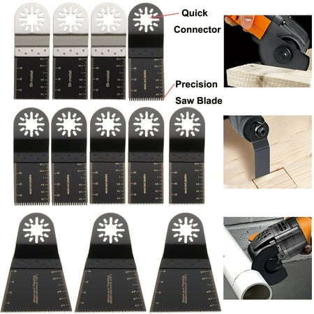 12Pcs Mix Oscillating Saw Blades For Fein Ryobi Challenge Multimaster Multitool Multi Wood Cutting Tool Kit