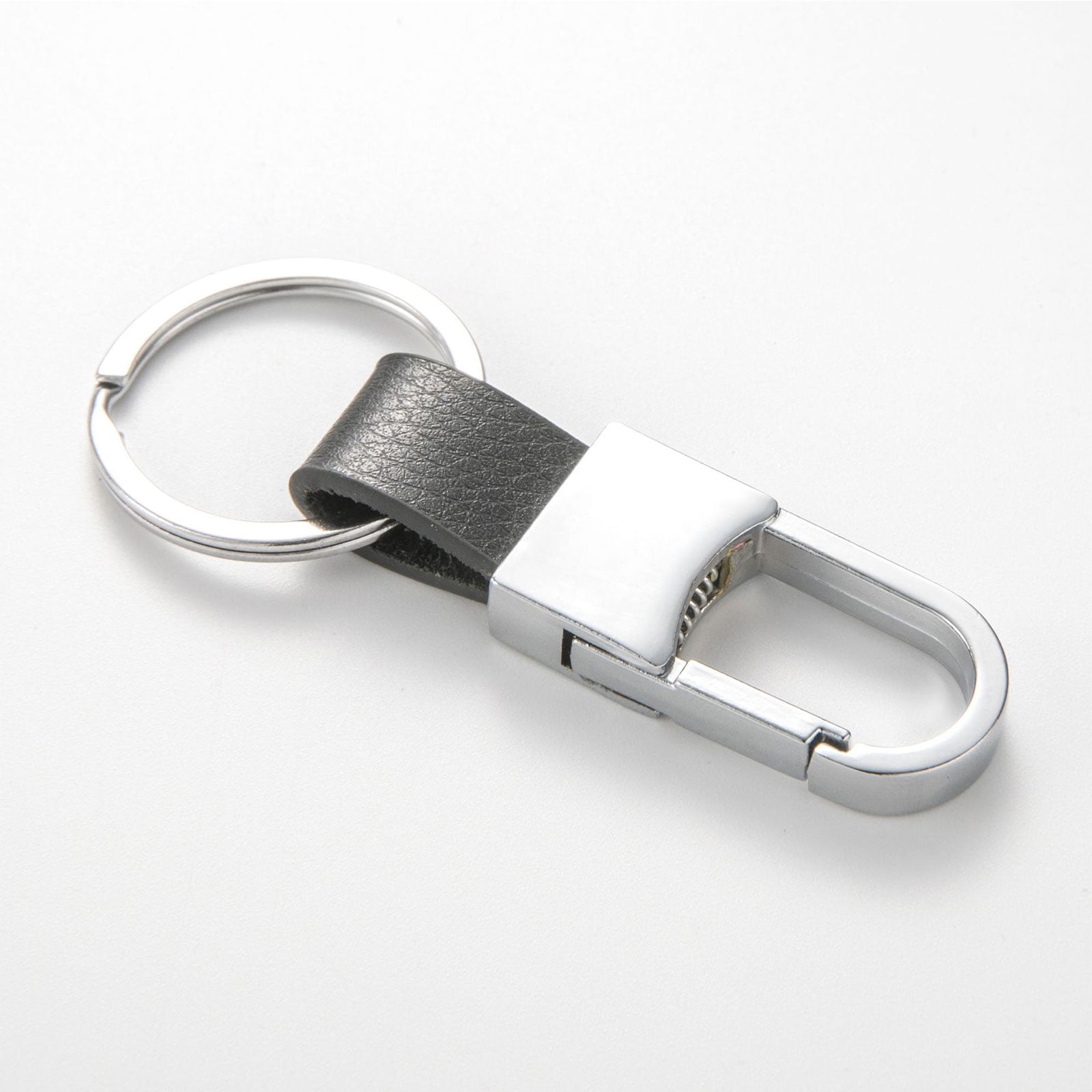 Giwotu Cute Bar Pendant Leather Key Chain Car Bag Key Ring Holder Silver  Keychain for