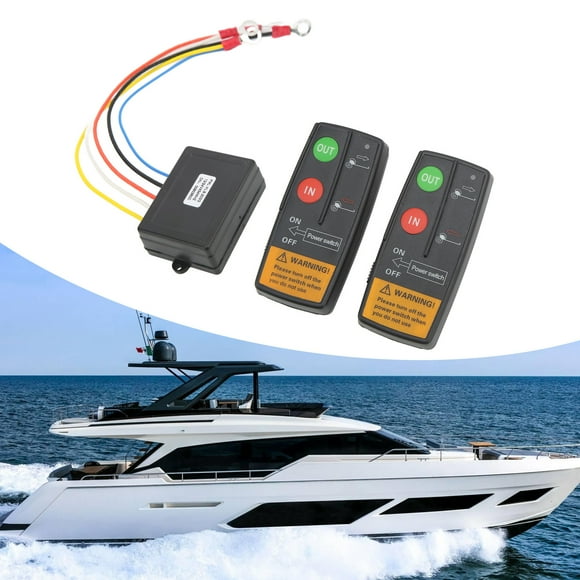 Wireless Winch Remote Control Kit, Universal 12V 24V Portable Winch Controller High Sensitivity  for Car for ATV