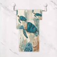 thumbnail image 5 of 3 Piece Bath Towels Set Bath Towel, Hand Towel and Face Towel for Bathroom, Gym, Hotel Underwater Scene Featuring, 5 of 8