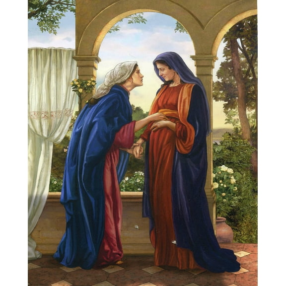 Catholic print picture - Mary and Martha T - 8" x 10" ready to be framed