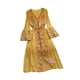 thumbnail image 5 of Vestido bohemio Yuyangstore para mujer vacaciones en la playa uso diario amarillo, 5 of 8