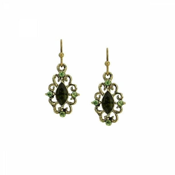 1928 Jewelry Swirly Antique Filigree Earrings Swirly Antique Filigree Earrings