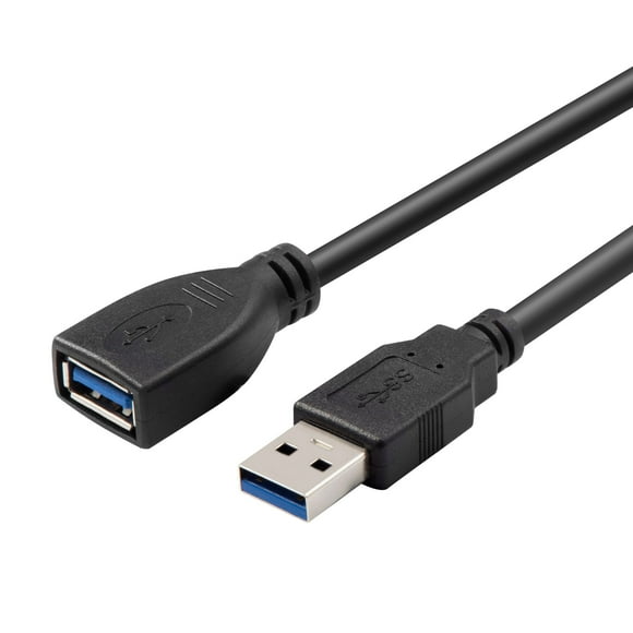 Câble d'Extension par Insten 3 Pieds USB à USB Câble d'Extension Super Vitesse USB 3.0 USB 3 Type A Mâle à Femelle Câble d'Extension Connecteur M/F - Noir 3 Pieds