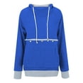 thumbnail image 1 of WEAIXIMIUNG Robe Chandail en Molleton Grande Taille pour Femmes Automne et Hiver Pull à Capuche Ample pour Animaux de Compagnie Chat Chien Grande Poche Pull-Over Chandail en Molleton, 1 of 4