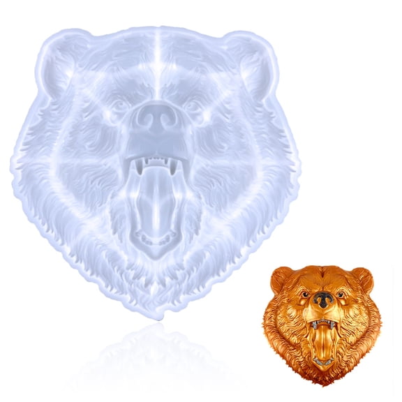 MEIBUTYUP DIY Bear Head Shape Mold White Silicone Craft Casting Tools Durable