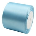 thumbnail image 2 of SMKE 2Pc Large Polyester Satin Ribbon,Wedding Chair Sash Flower Bouquet Ribbon,Large Bows Making Diy Craft Ribbon,Wedding Decor Wide Wrapping Ribbon,Event Opening Staircase Garland Satin Ribbon Blue, 2 of 4