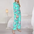 thumbnail image 4 of Bingfone Womens Pajama Sets Seashell And Starfish Print,Long Sleeve Loungewear Pajamas Set-Small, 4 of 9