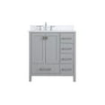 thumbnail image 3 of 32 inch Single Bathroom Vanity in Gray with Backsplash, 3 of 8
