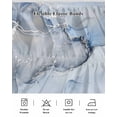 thumbnail image 5 of Marble Blue Wrap Around Bed Skirts for King Bed 18" Drop, Bed Skirt with Adjustable Elastic Belt Dust Ruffle Bed Valance for Bedroom Hotel Luxury Modern Abstract Ink Painting Luxury Bed Frame Cover, 5 of 7