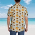 thumbnail image 4 of Fuzoiu Fall Thanksgiving Day Print Hawaiian Shirt for Men, Summer Beach Casual Short Sleeve Button Down Shirts, Men’s Beach Summer Shirts with Pocket,X-Large, 4 of 7