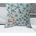 thumbnail image 2 of 28" x 28" Brown Blown Seam Floral Indoor Outdoor Throw Pillow, 2 of 5