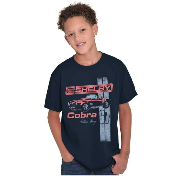 Shelby Motors Cobra Muscle Car Crewneck T Shirts Boy Girl Teen Brisco Brands XS