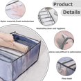 thumbnail image 3 of White Caja de almacenamiento de ropa de 7 compartimentos, 6 piezas, caja de almacenamiento de ropa plegable, 3 of 5