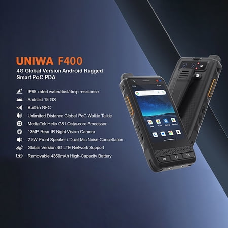 UNIWA F400 Public Network Radio 4G Smartphone 4.0-inch MediaTek Octa-Core Processor Android 15.0 4GB 64GB 13MP/5MP (Additional 13MP IR Camera) 4350mAh Support 15W Fast Charging NFC GPS Type-C Interfa