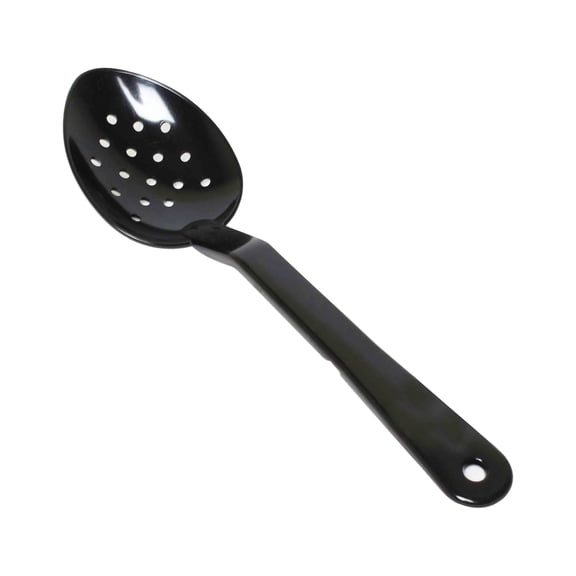 Excellante 13" serving spoon, perforated, black, comes in dozen