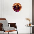 thumbnail image 3 of Non-Ticking Silent Wall Clocks Battery Operated Personalized Decor Clock for Living Room,Bedroom-Young Black Woman With Curly Hair Celebrating In Colorful Lights(10inch), 3 of 4