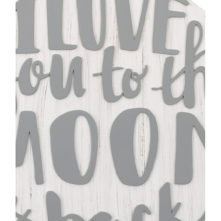 Little Love by NoJo Love you to the Moon and Back Grey and White