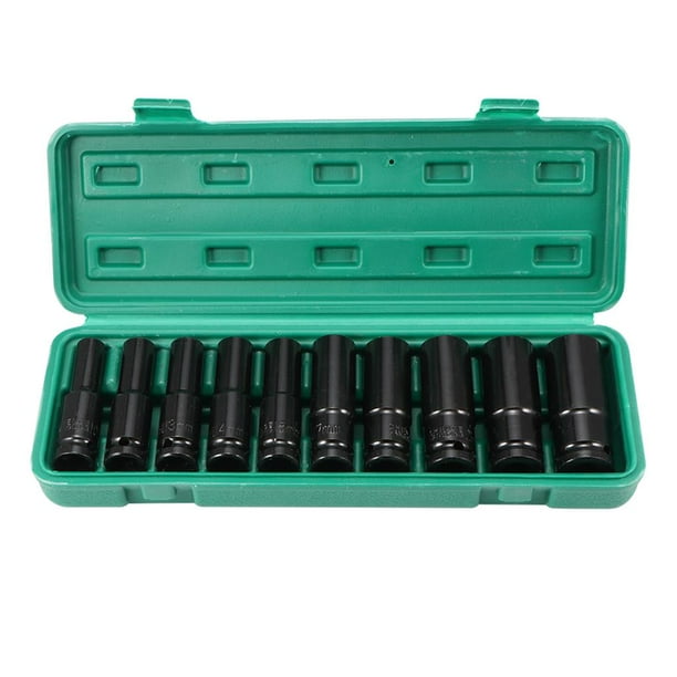 Riwesomey 10 unids/set 10-24mm juego de dados de impacto profundo manga de extensión neumática Vehículos, repuestos y accesorios Mis