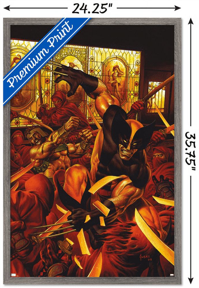 Marvel Comics - Wolverine Hercules: Myths Monsters & Mutants #1 Wall Poster, 22.375" x 34", Framed
