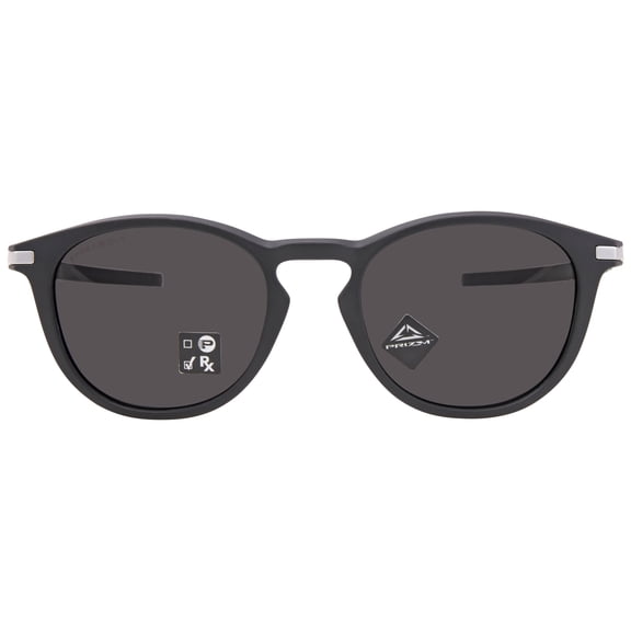 Oakley Sunglasses for Men - OO9439 Pitchman R Round Sunglasses with Oakley PRIZM Lenses - Satin Black/PRIZM Grey - Size 50