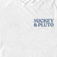 thumbnail image 2 of Men's Mickey & Friends Retro Stripes Mickey & Pluto Text Graphic Tee White Medium, 2 of 5