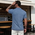 thumbnail image 4 of KLHDSF Men's Polo Shirts Short Sleeve Casual Summer Cotton Shirts for Men Performance Collared Golf Shirts with Pocket Light Blue L, 4 of 4