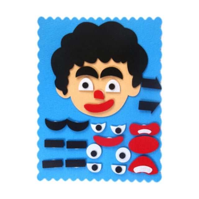 Juguete de fieltro con expresiones faciales y sentimientos para niños y niñas Madre