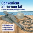 thumbnail image 5 of Better Boat Silver Steel 8.5 lbs Fluke Anchor with Chain and Rope Set, 5 of 6