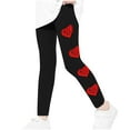 thumbnail image 5 of GERsome Girls Leggings Casual Heart Print Stretch Tights Pants Full Length Basic Leggings Soft Comfortable Stretchy Leggings Tight Pants, Sizes 3-8 Years, 5 of 5