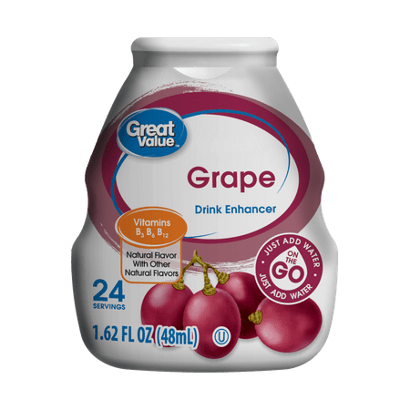 Great Value Drink Enhancer, Grape, 1.62 fl Oz (Pack of 3)