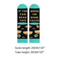 thumbnail image 3 of Women Men If You Can Read This Crew Socks Funny Tacos Sushi Popcorn Patterns Novelty Saying Letters Gifts Cotton Tube Stockings, 3 of 4