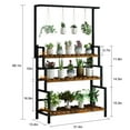 thumbnail image 2 of 3-Tier Heavy Duty Hanging Plant Stand Metal Flower Pot Display Rack Garden Home Decor Shelf, 2 of 8